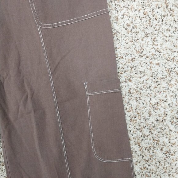3167 Size Large Balance Collection Brown Pull-on Roll Tab Pants. - Picture 4 of 8